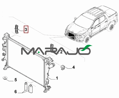 Suporte de fixação do radiador - image 0