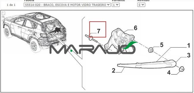 Rebite do motor do limpador traseiro - image 0